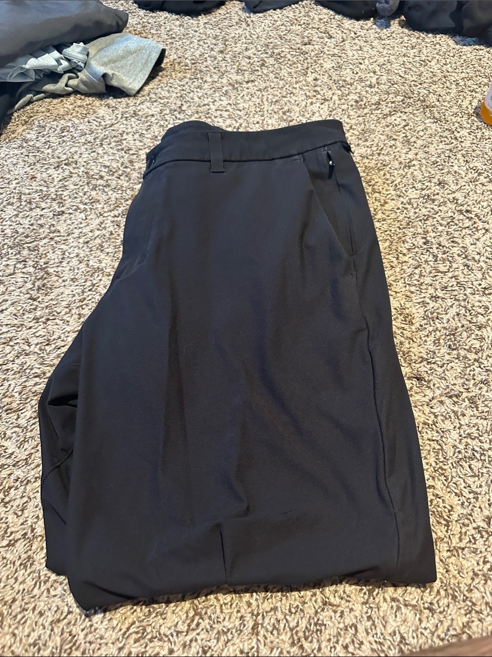 lululemon athletica Men's Black Flat-Front Performance Shorts